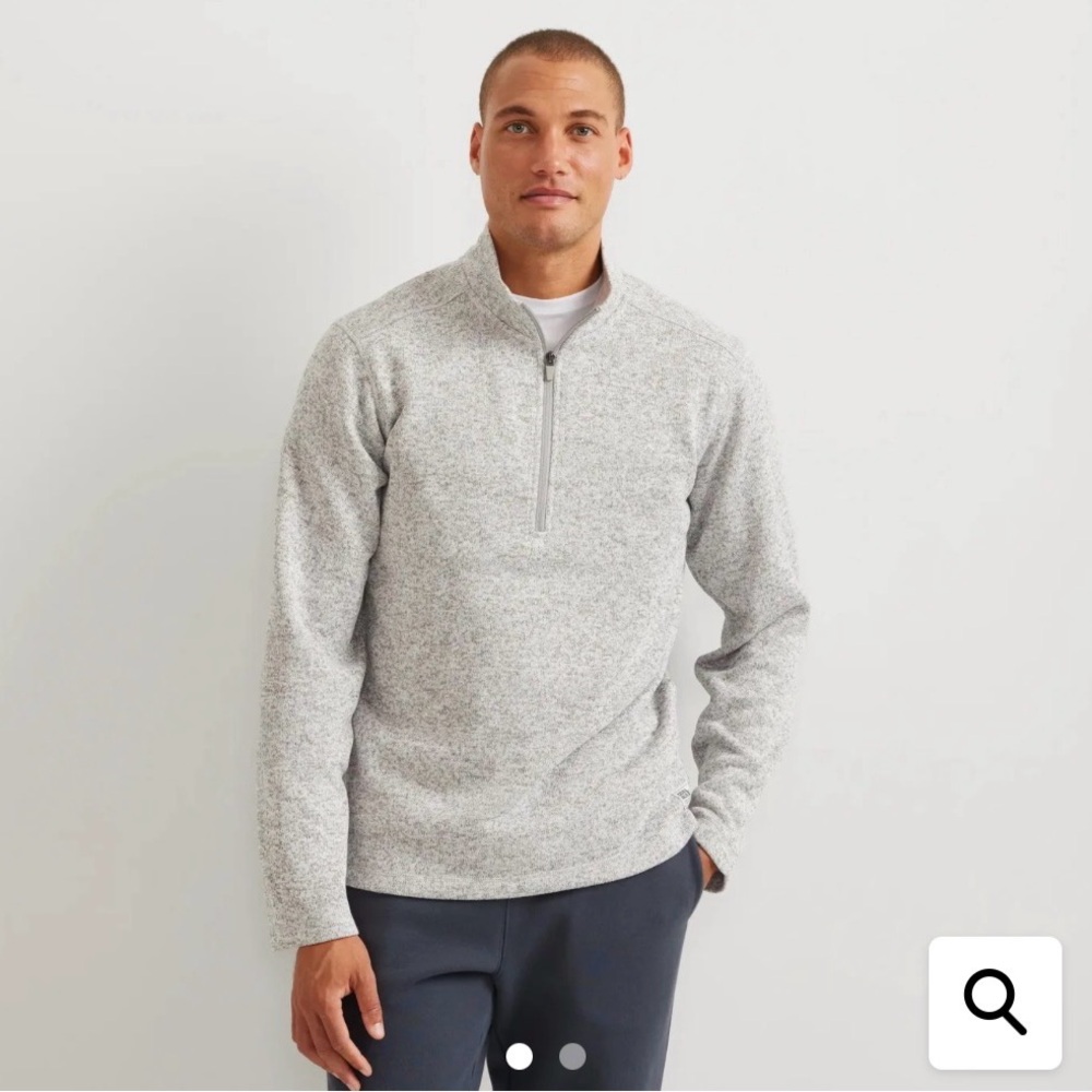 Men's Eddie Bauer Gray Quarter-Zip Sweater